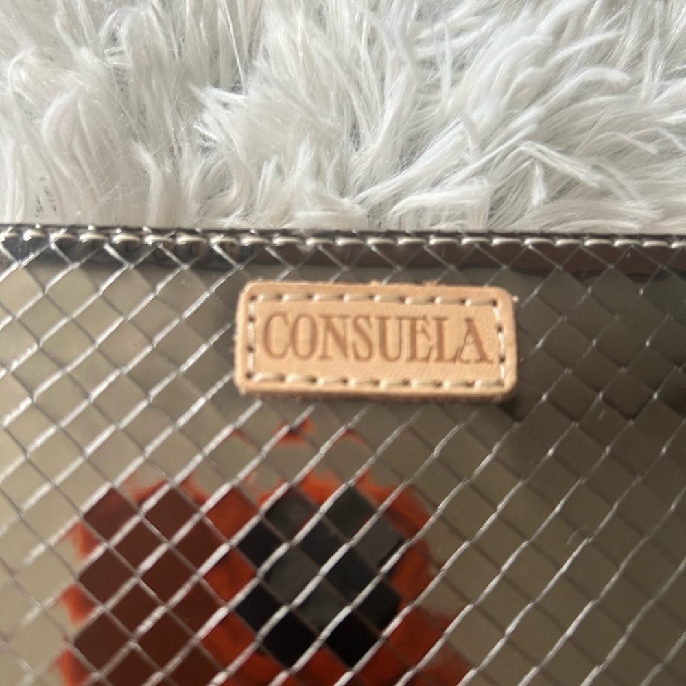 Consuela Kyle Zippy Silver Textured Wallet with Shimmery Finish - Picture 2 of 4